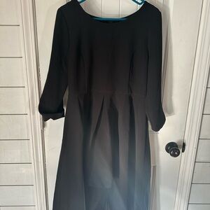 Neiman Marcus Classic Black Long Sleeve Dress